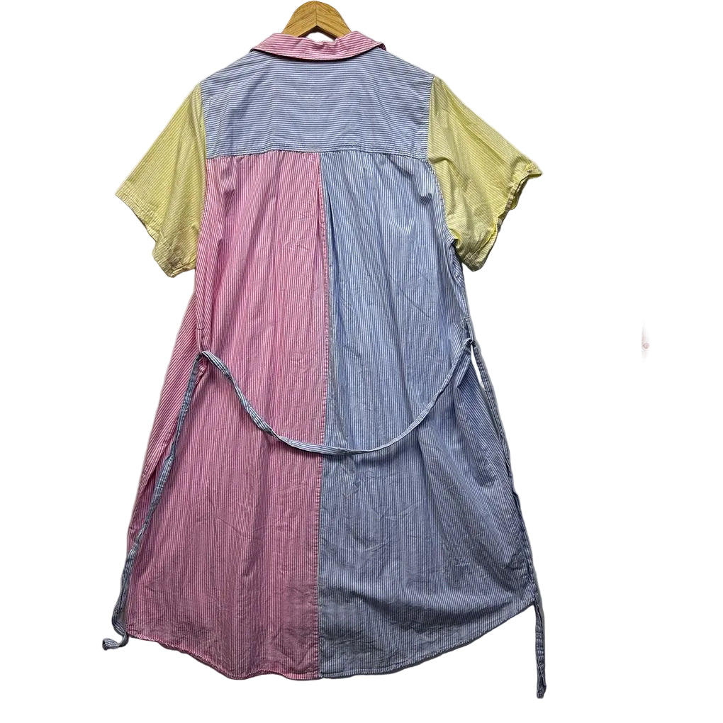 Virtuelle Multicoloured Cotton Striped Shirt Dress - Size 20