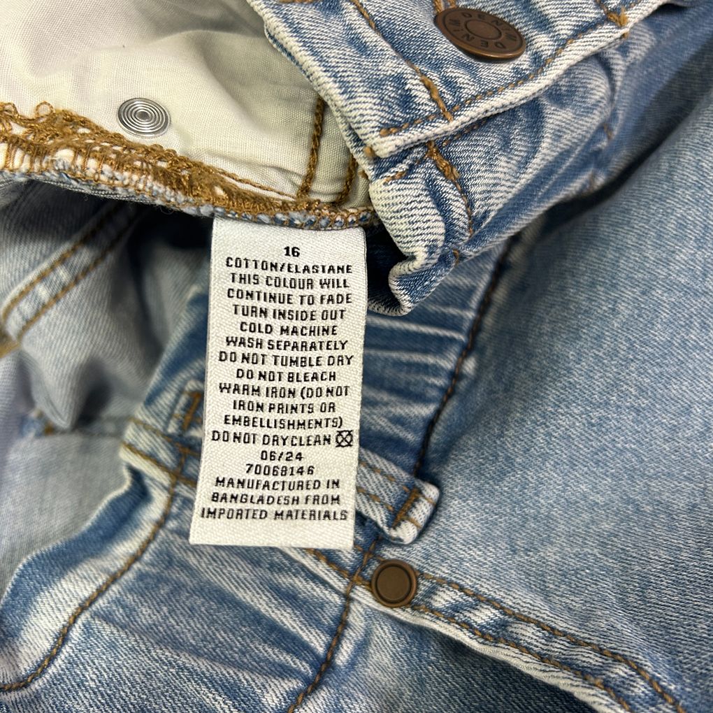 Target Blue Cotton Denim Skirt - Size 16