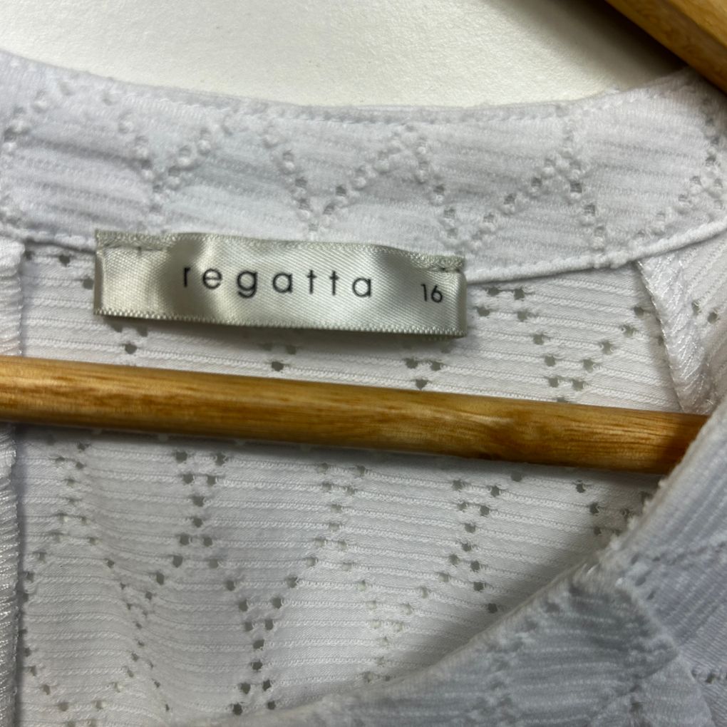 Regatta White Cotton Top - Size 16