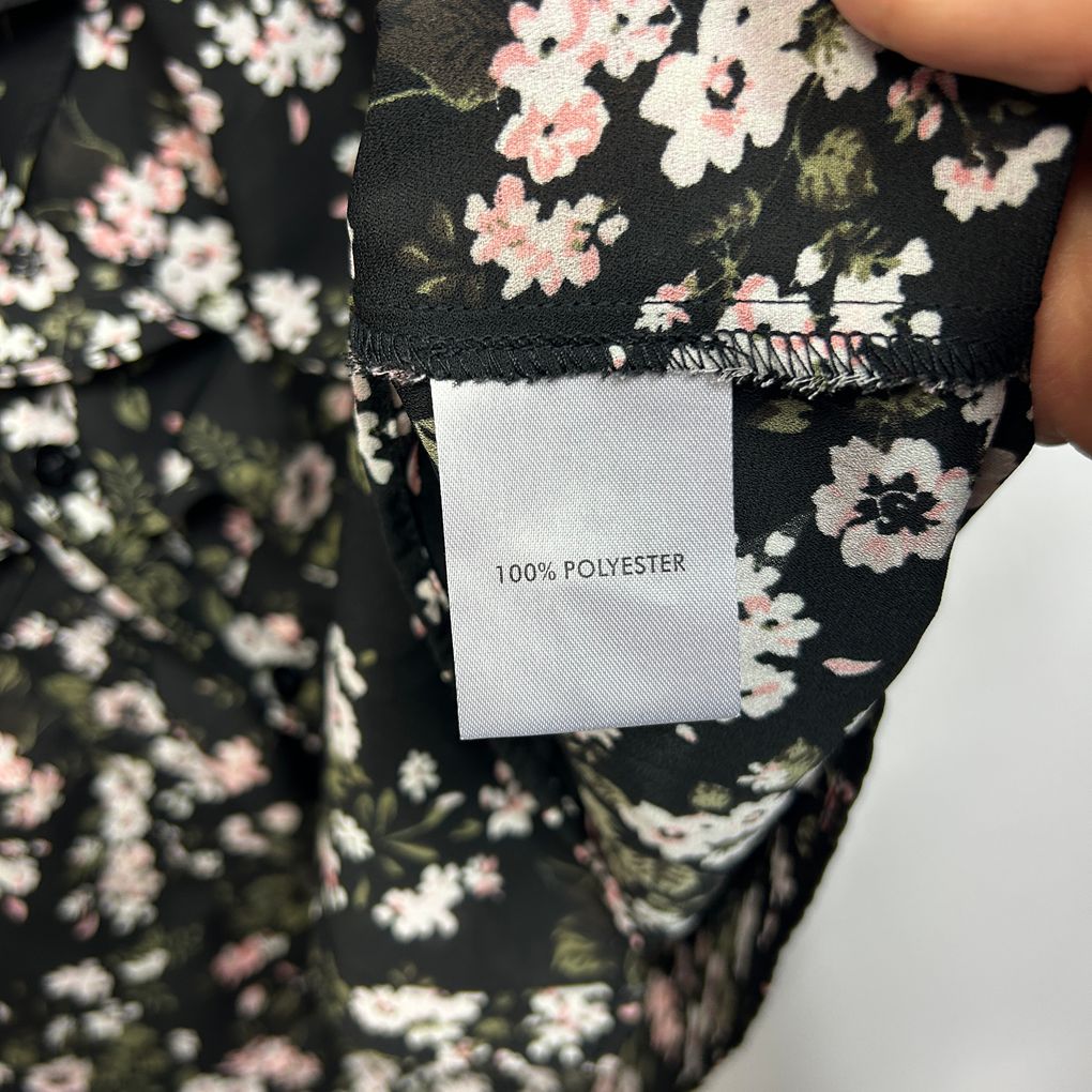 Millers Black Floral Plus Size Shirt - Size 18