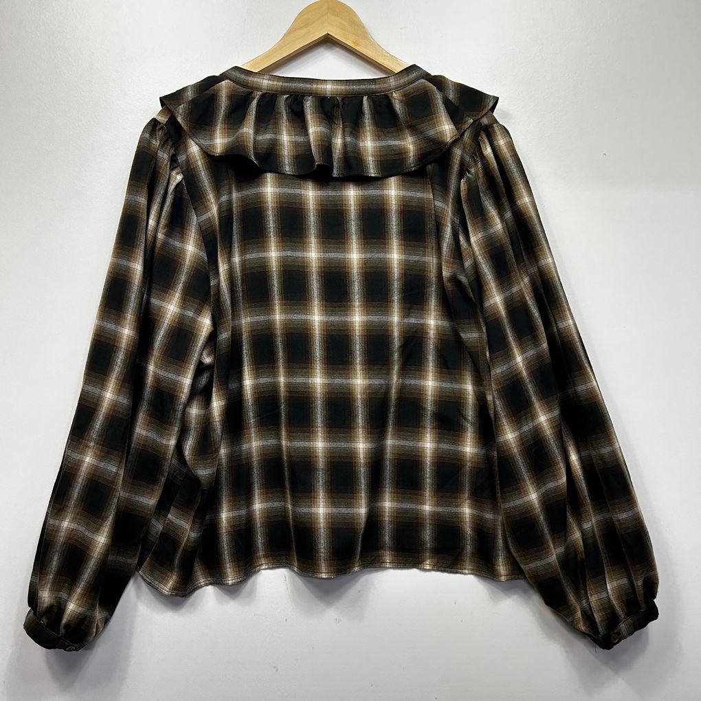 Anko Brown Check Shirt - Size 20