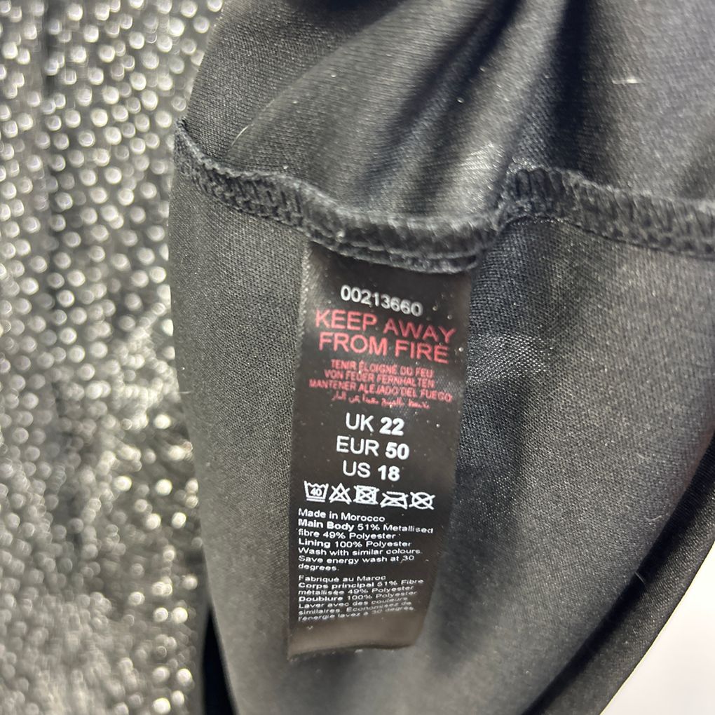 Evans Black Spot Mesh Sheer Sleeve Top - Size 22