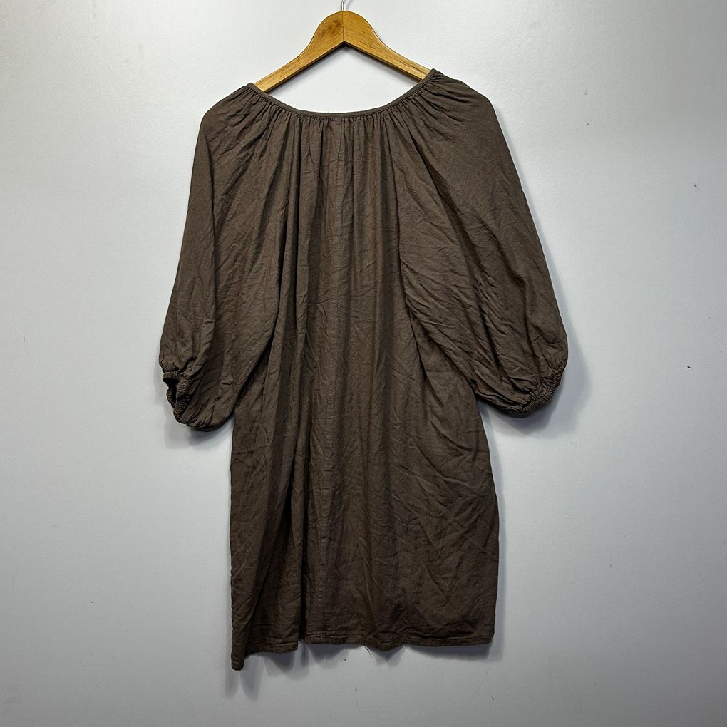 Anko Brown Linen Dress - Size 14