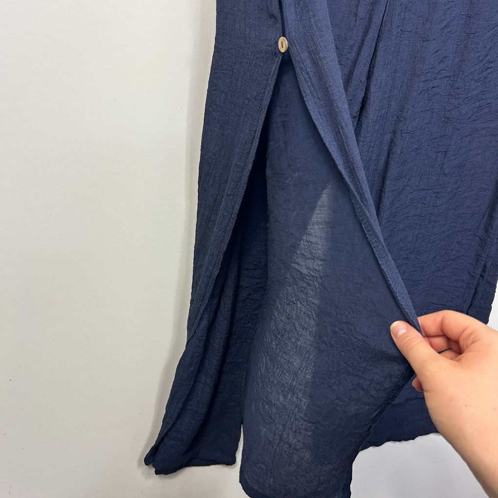 Missy Q Navy Layered Cotton Pants - Size 16