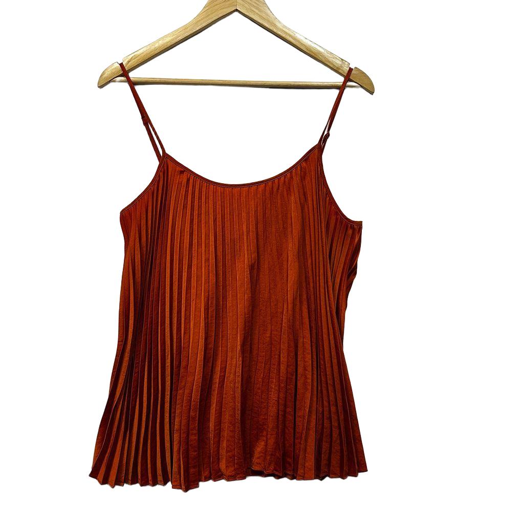 Seed Heritage Rust Pleated Top - Size 14