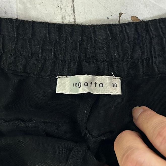 Regatta Black Linen Pants - Size 18