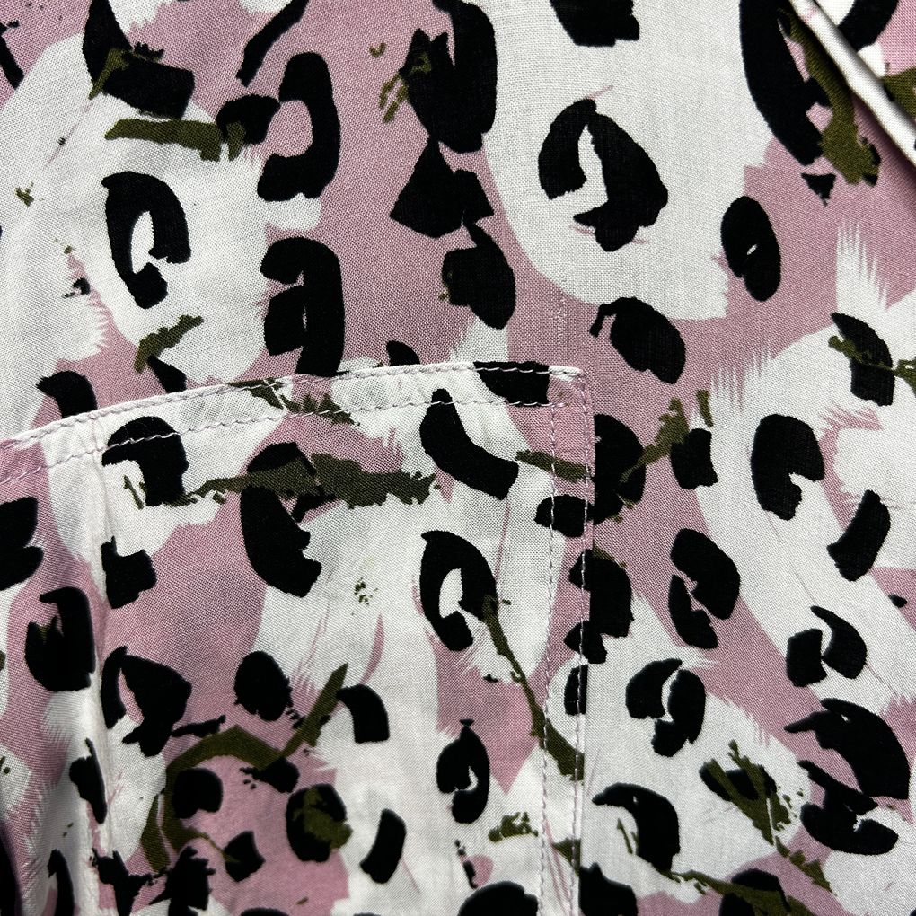 Sussan Pink Leopard Print Shirt - Size 18