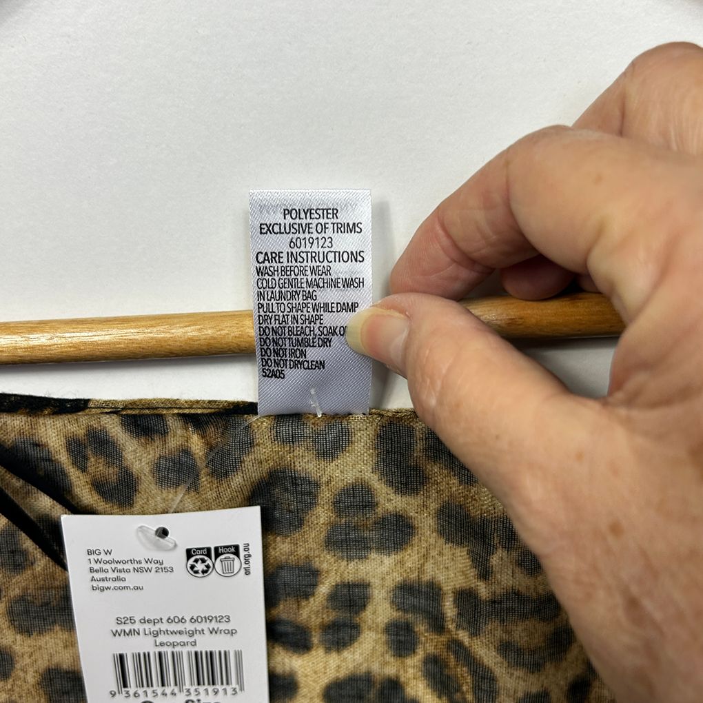 &me Leopard Print Wrap  Open Front Top - One Size