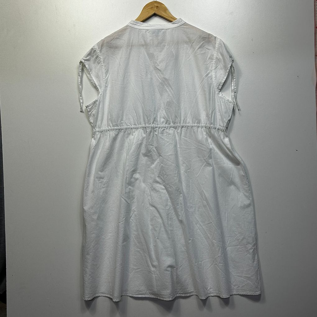 Firefly White Sequins Cotton Dress - Size XXL