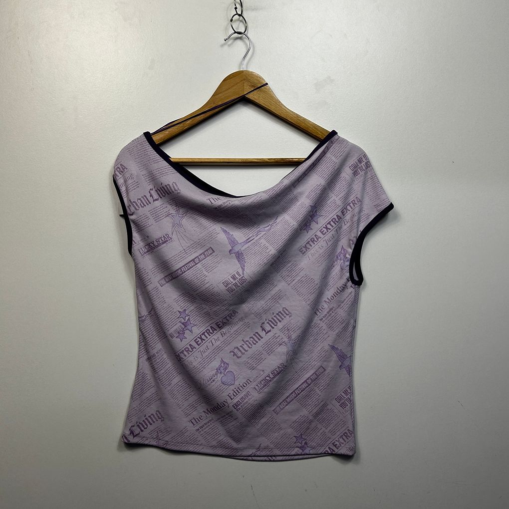 Cotton On Lavender Cotton Off Shoulder Top - Size L