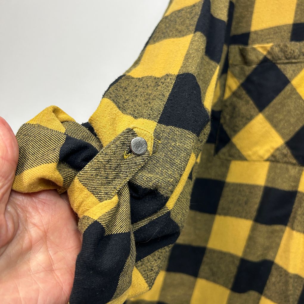 Yours Yellow Check Shirt - Size 22 - 24