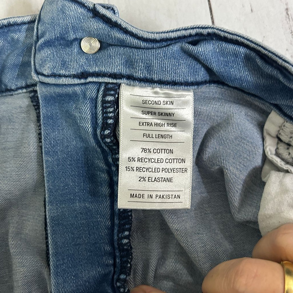 Just Jeans Blue Super Skinny Jeans - Size 14