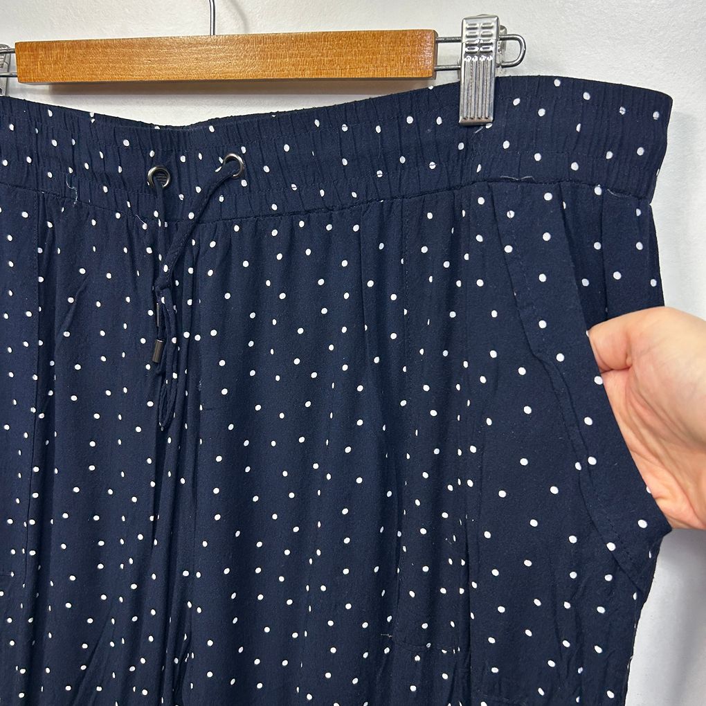 Autograph Navy Polka Dots Plus Size Pants - Size 20