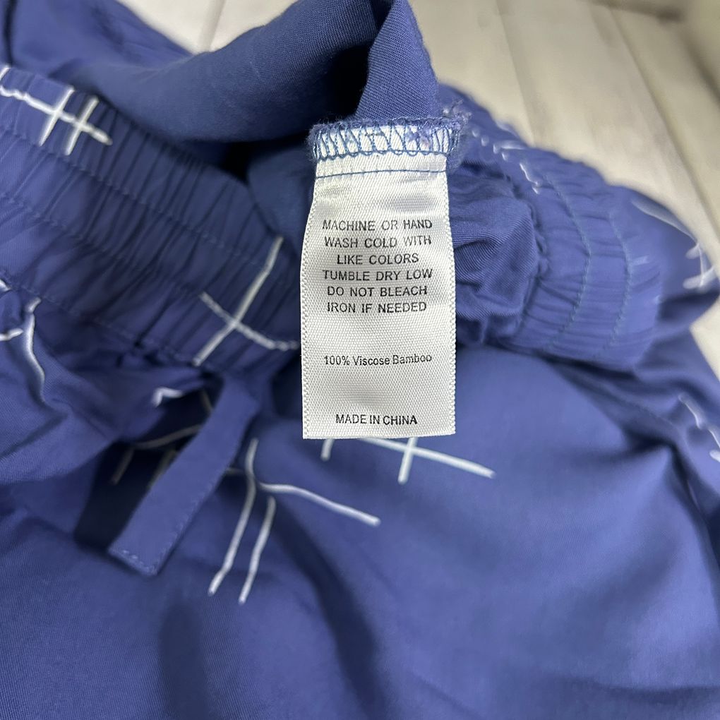 Bamboo Body Blue Printed Pants - Size XL