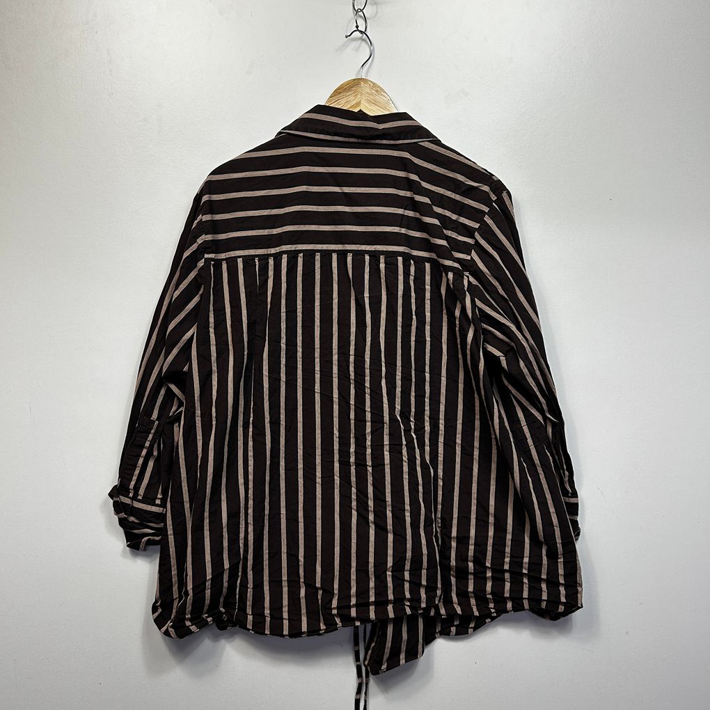 Target Chocolate Striped Cotton Shirt - Size 16