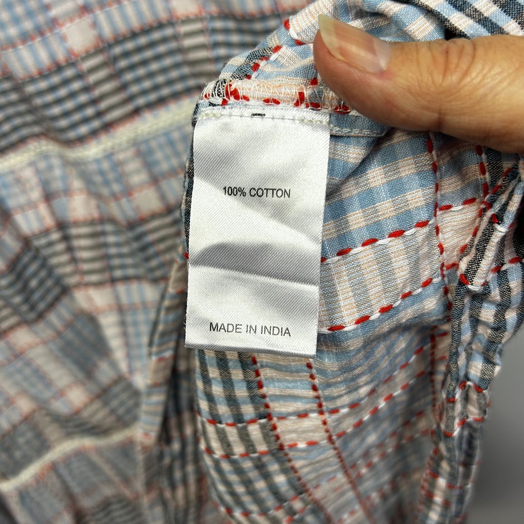 Virtuelle Blue Check Cotton Top - Size 24