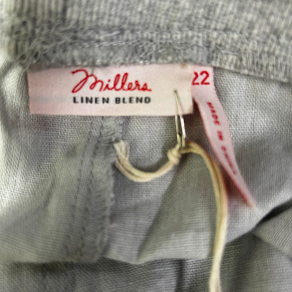 Millers Grey Linen Pants - Size 22
