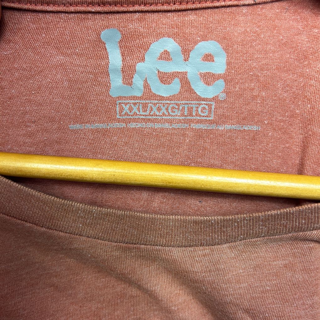Lee Rust Cotton Logo Tee - Size XXL