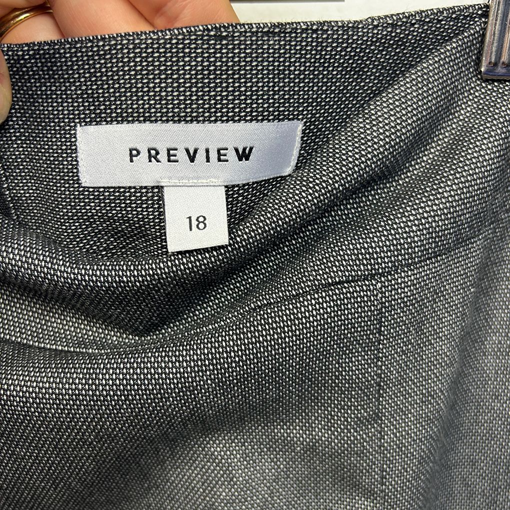 Preview Grey Plus Size Pencil Skirt - Size 18