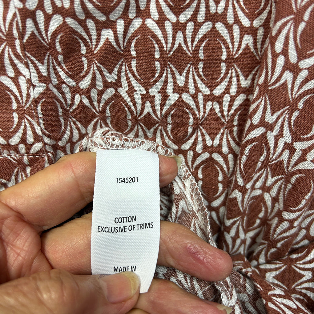 & me Brown Cotton Top - Size 18
