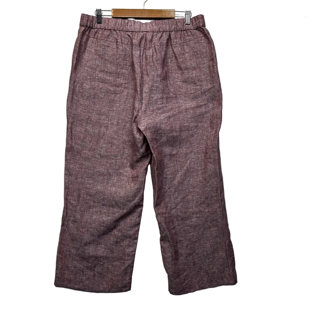 Black Pepper Dusty Pink Linen Pants - Size 18