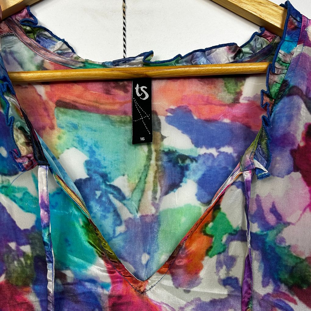 Taking Shape Multicoloured Plus Size Maxi Dress - Size 16