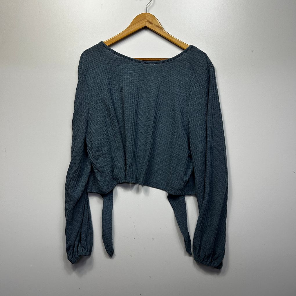 Blue Tie Front Shrug Cardigan - Size 20/22