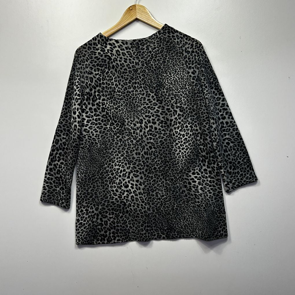 Zara Grey Knit Top - Size L
