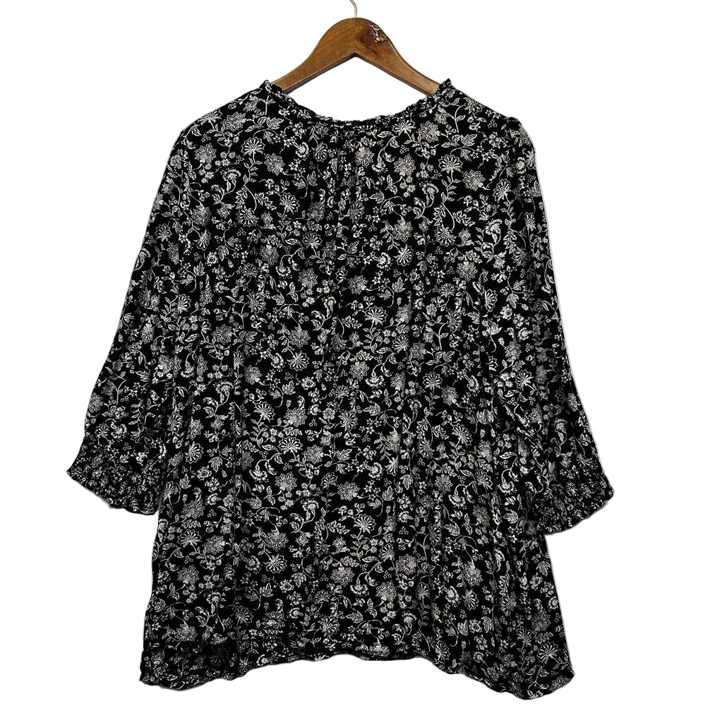 Autograph Black Floral Top - Size 22