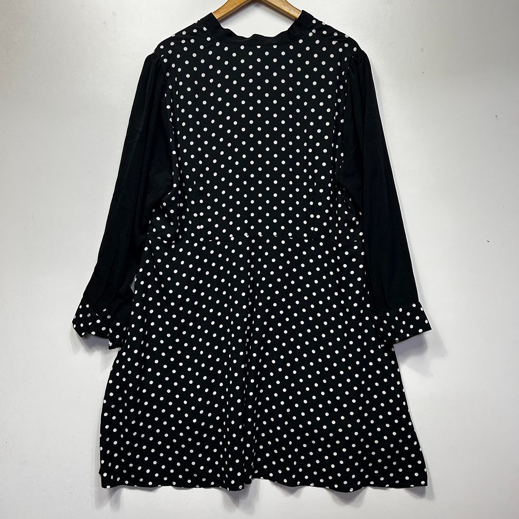 Atmos & Here Black Polka Dot Dress - Size 24