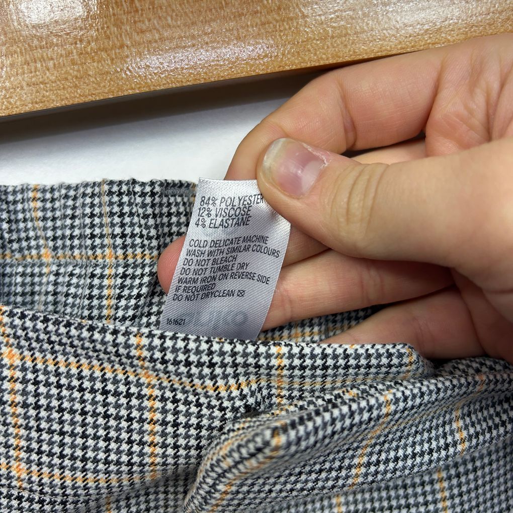 Anko Grey Plus Size Check Pants - Size 20