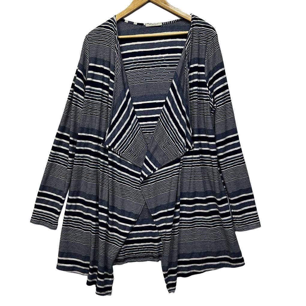 Metalicus Navy Stripe Cardigan - Size M/L