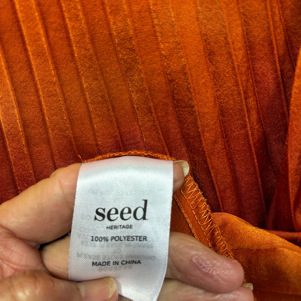 Seed Heritage Rust Pleated Top - Size 14