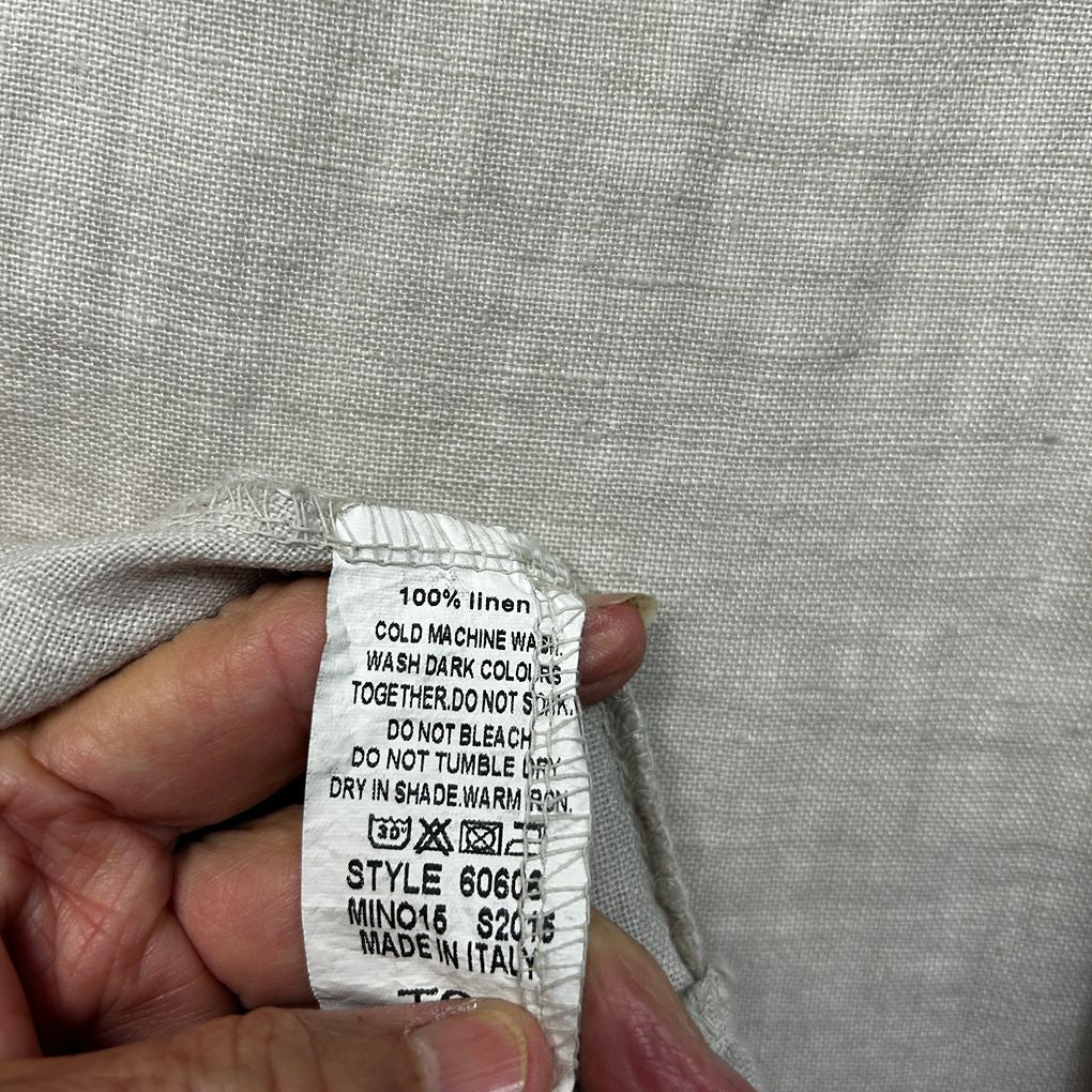 Imagine Beige Linen Jacket and Pants Set - Size M/L