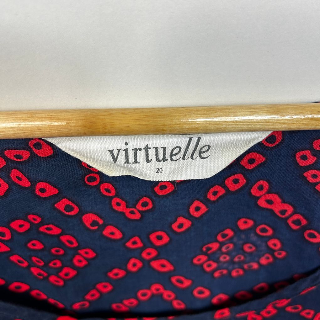 Virtuelle Navy Plus Size Cotton Sleeveless Top - Size 20