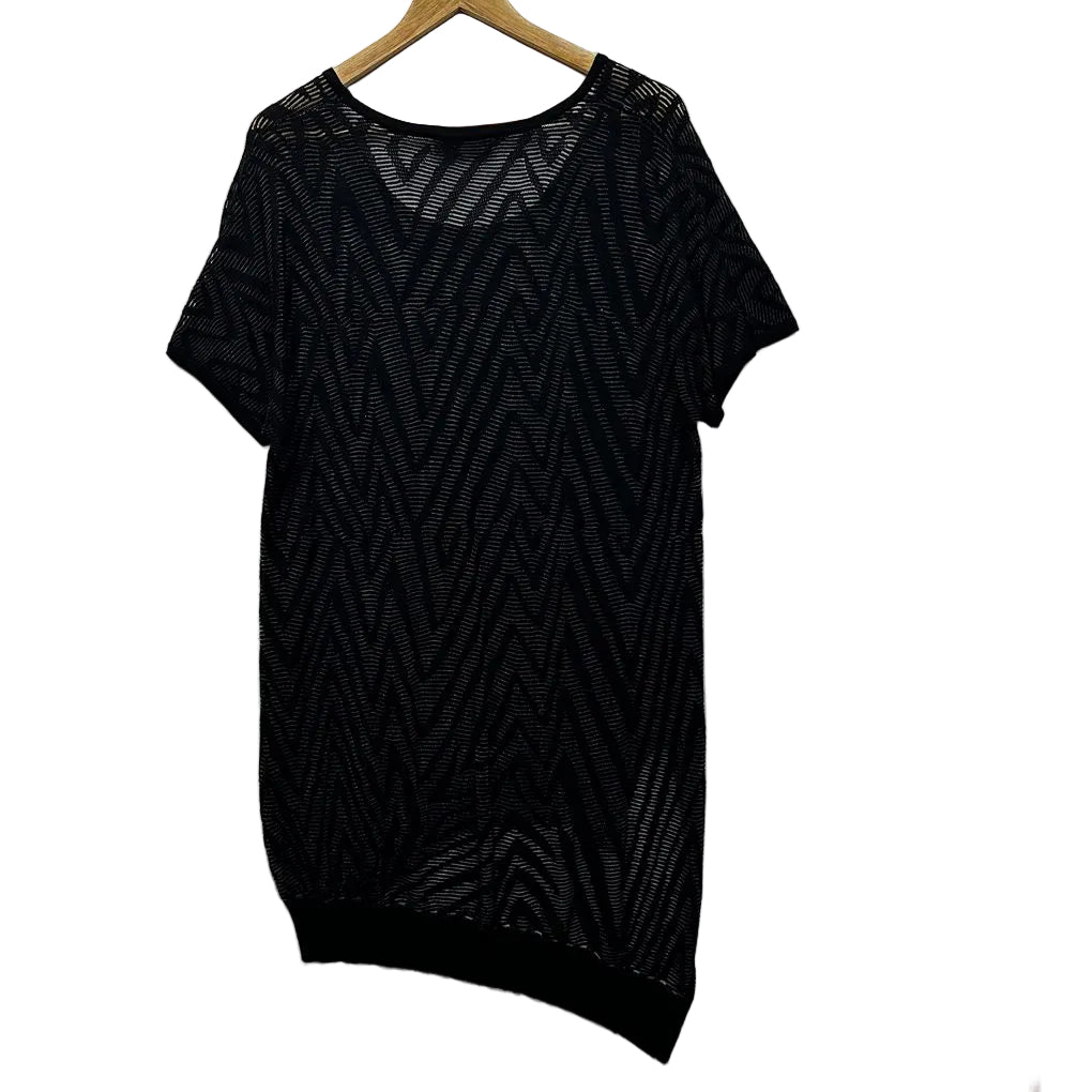 Taking Shape Black Sheer Tunic Top - Size 16/S