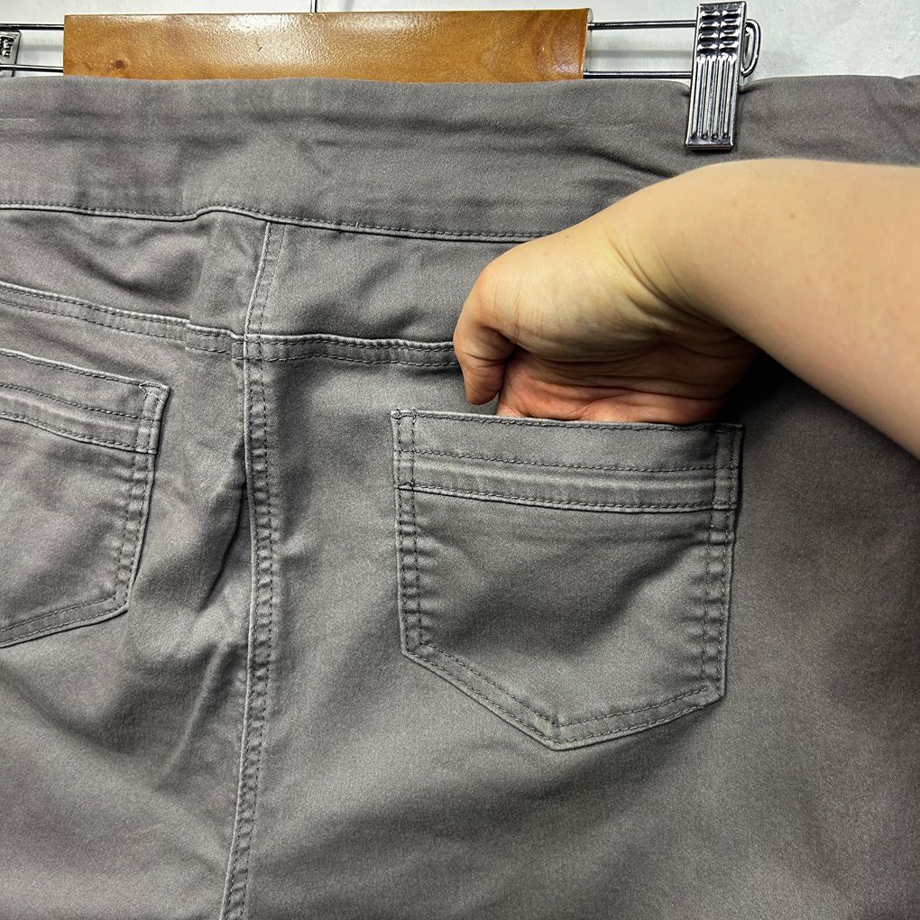 Millers Grey Plus Size Cotton Pants - Size 22 (fault)