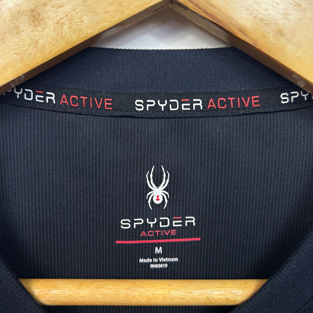 Spyder Active Black Long Sleeve Top - Size M /12