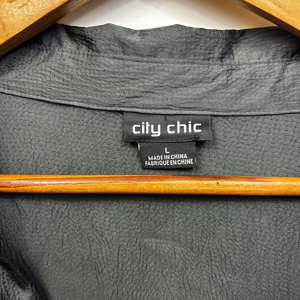 City Chic Wrap Top - Size 20/L