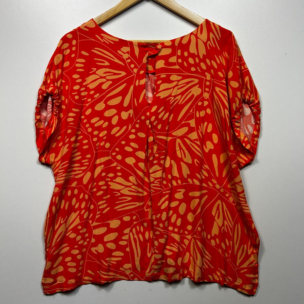 Rivers Red Print Top - Size 22