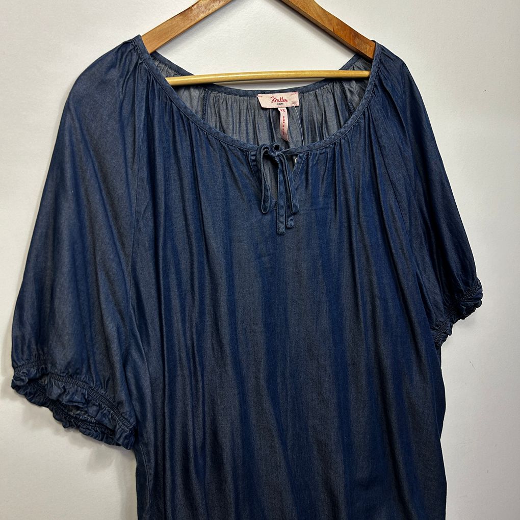 Millers Blue Chambray Denim Plus Size Top - Size 22