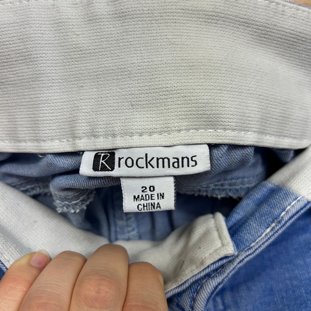 Rockmans Blue Plus Size Denim Shorts - Size 20