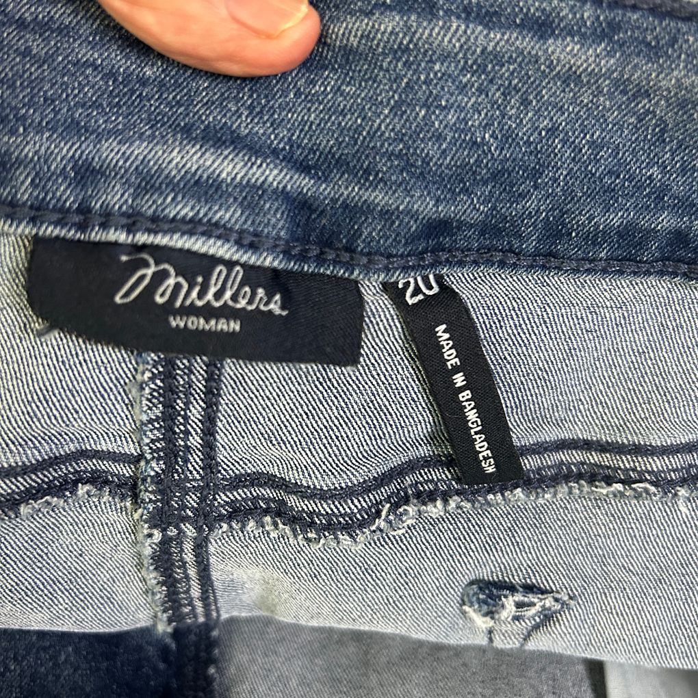 Millers Blue Straight Crop Jeans - Size 20