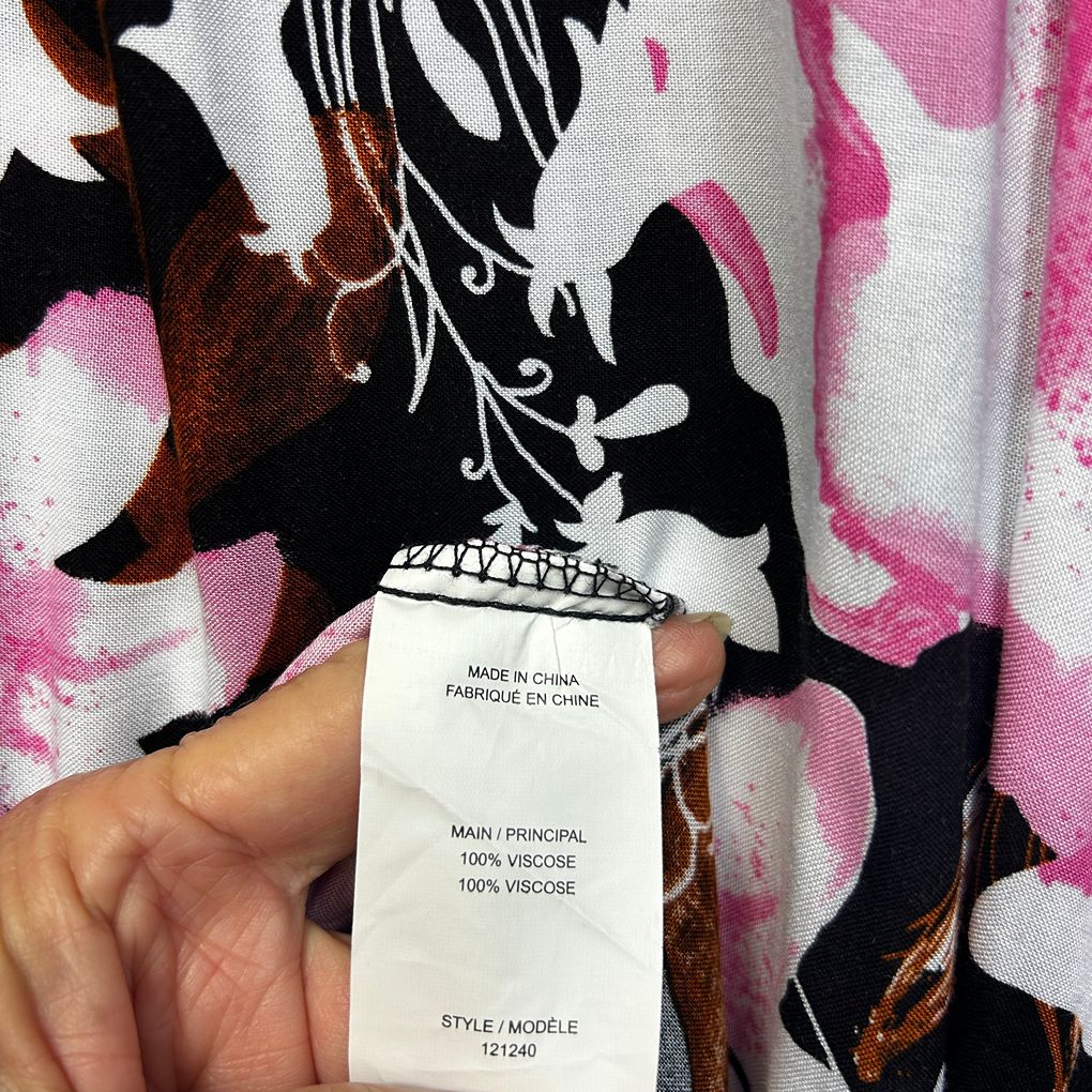 Rivers Black Floral Maxi Dress - Size 22