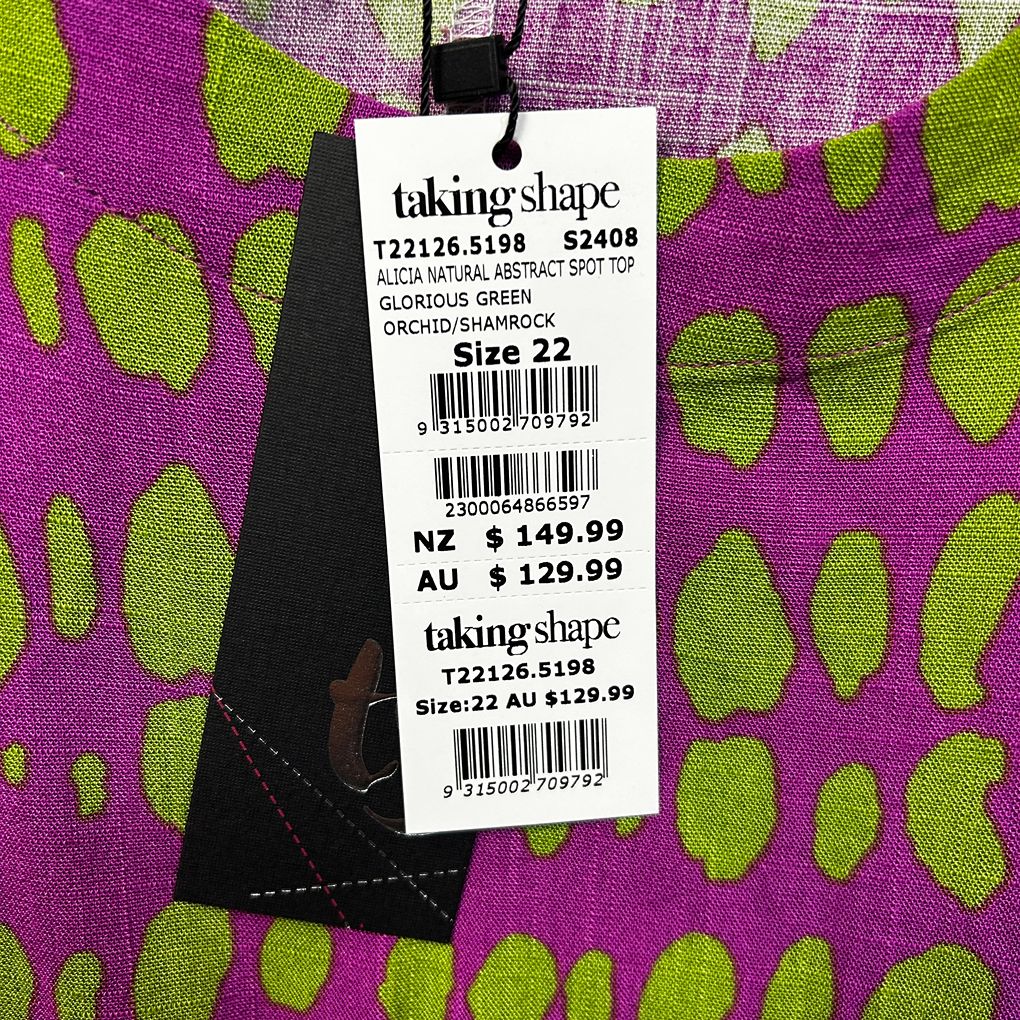 Taking Shape Purple Top - Size 22