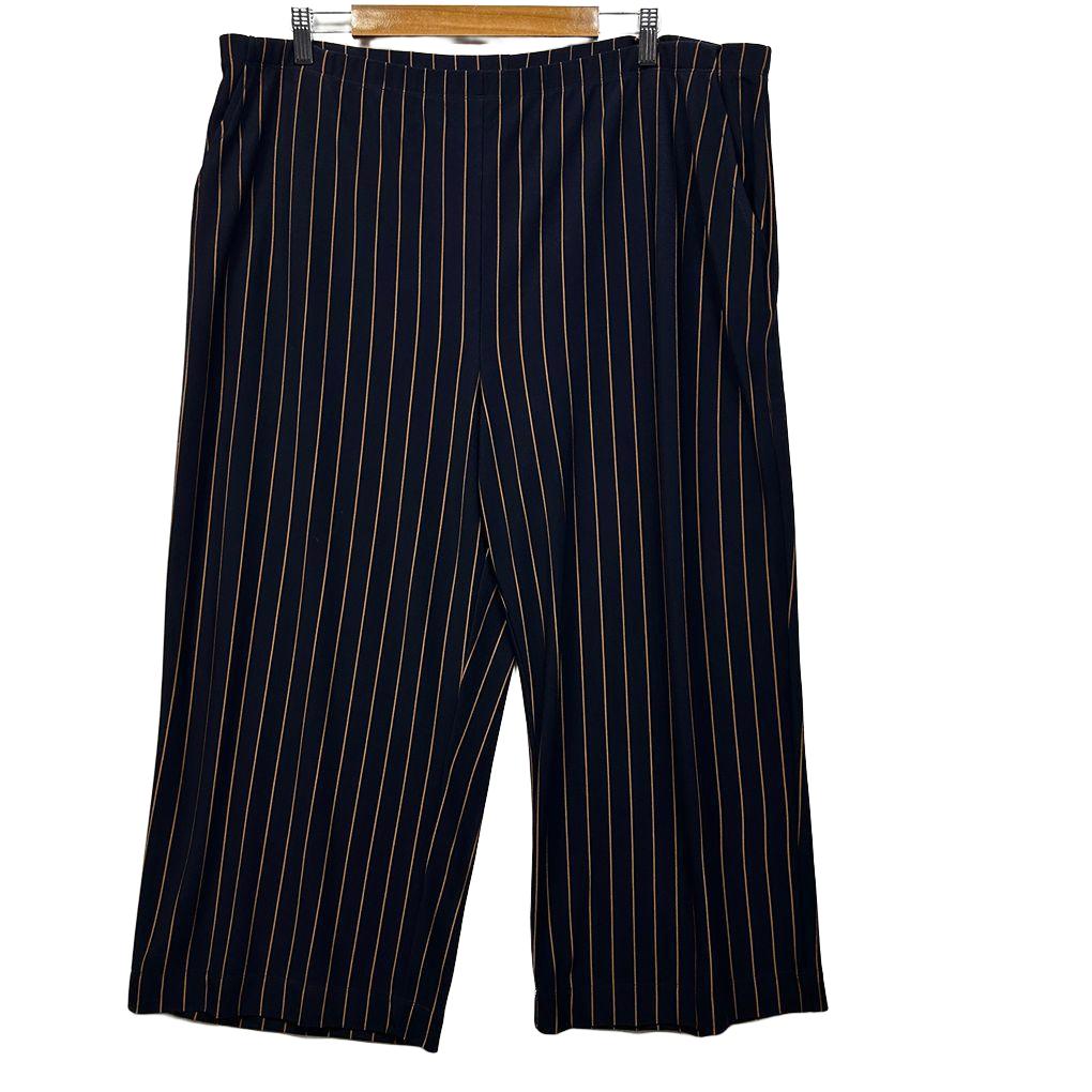 Taking Shape Navy Pinstripe Cropped Pants - Size 20
