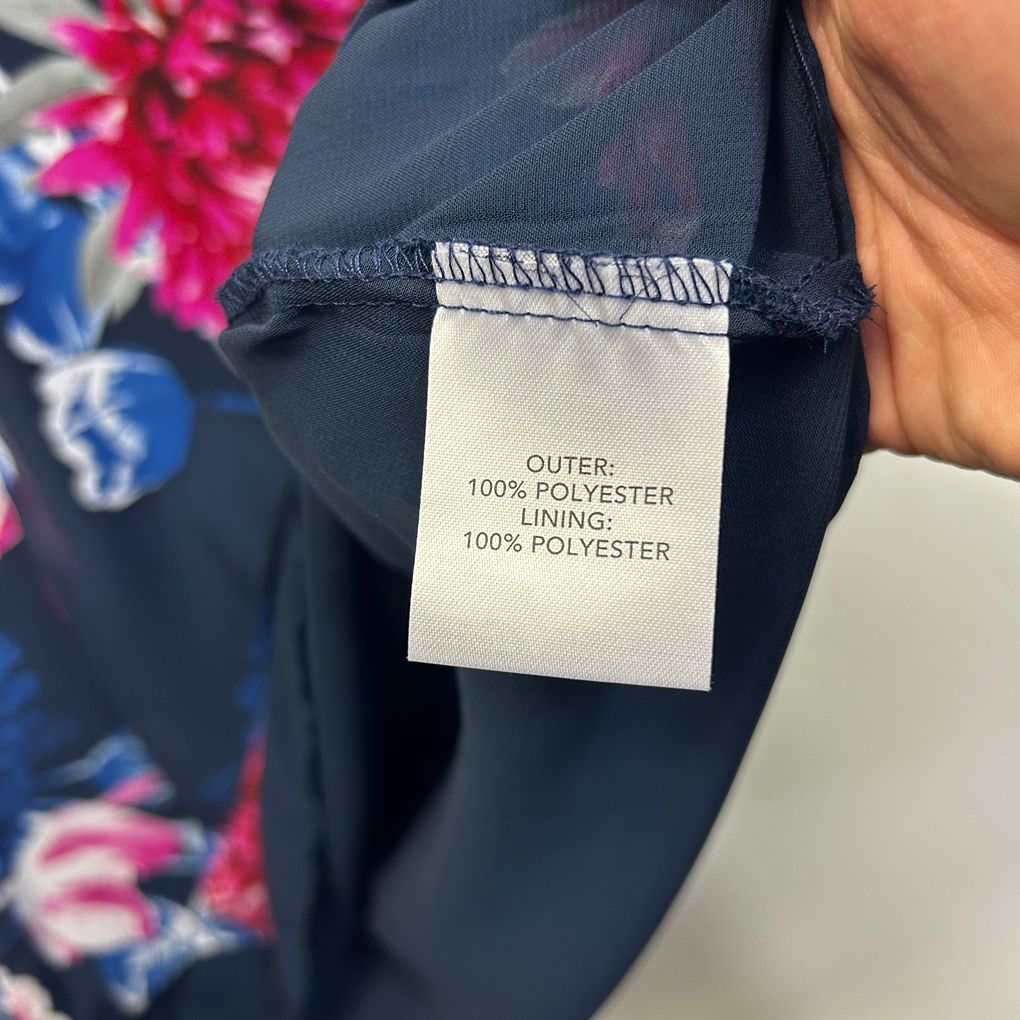 Millers Navy Floral Top - Size 16