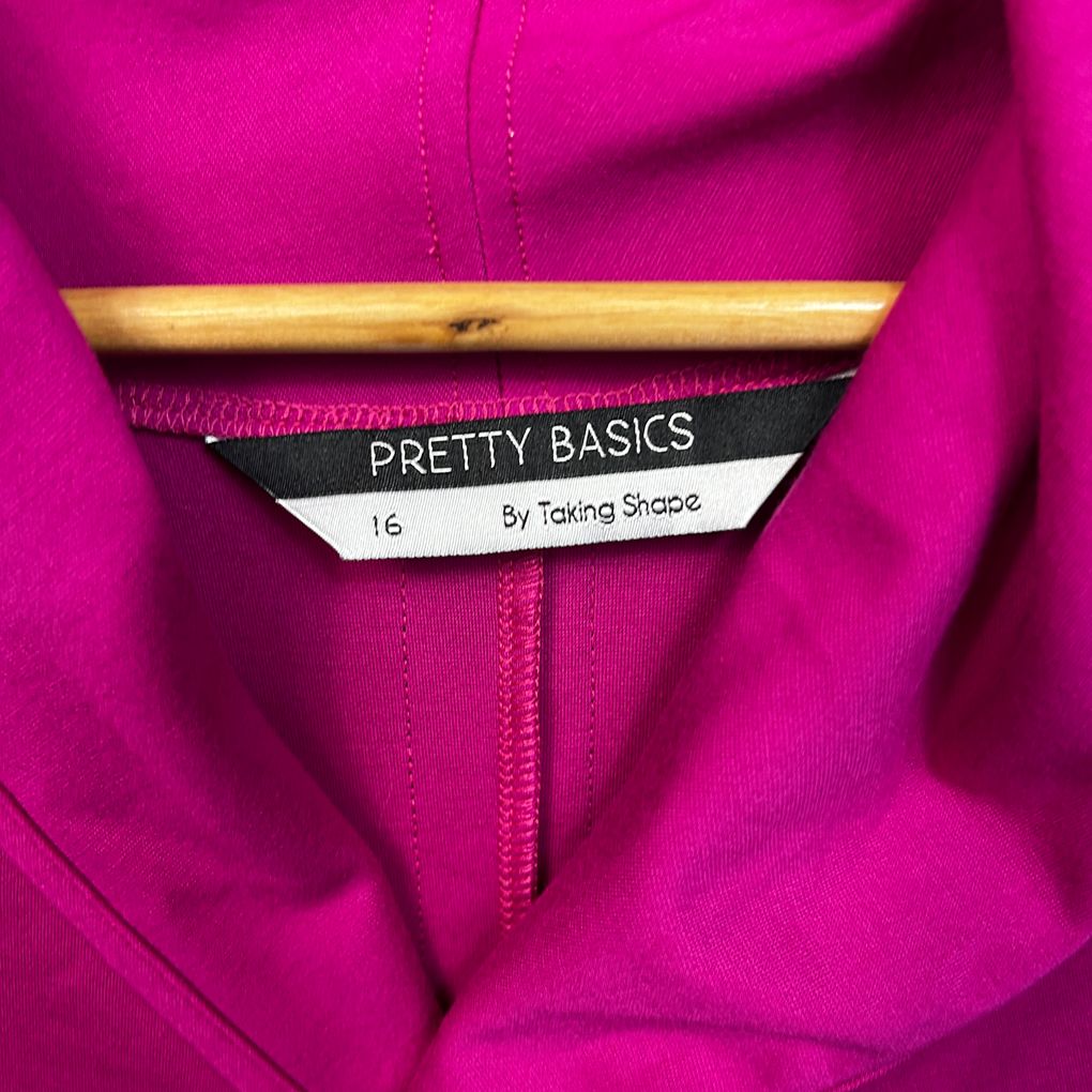 Taking Shape Magenta Sleeveless Open Front Vest - Size 16