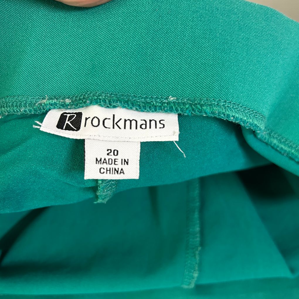 Rockmans Green Plus Size Pants - Size 20
