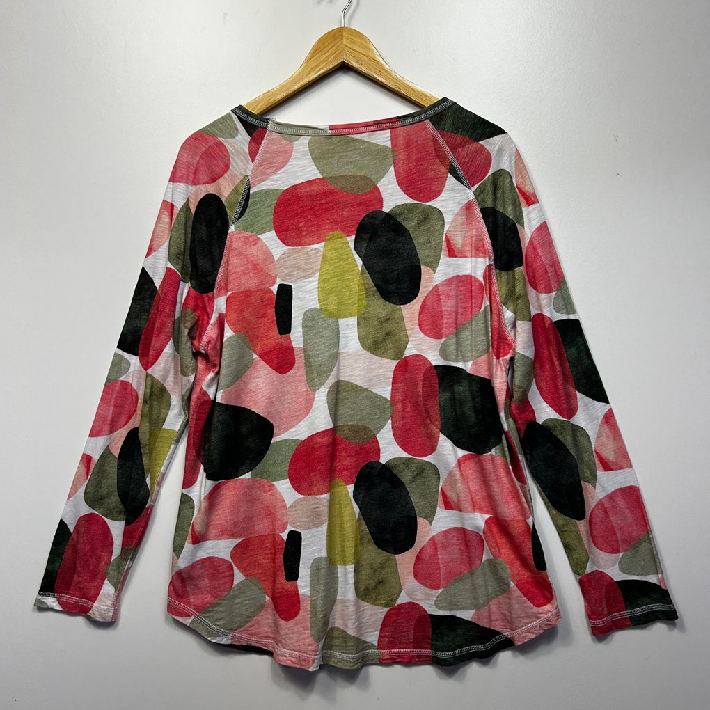 Yarra Trail Multicoloured Cotton Top - Size XL